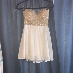 Gold & white dress